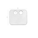 G1567-Charm patrat din argint cu 2 gauri 12x13,5mm