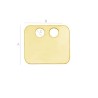 G1567-Charm patrat din argint cu 2 gauri 12x13,5mm