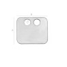 G1567-Charm patrat din argint cu 2 gauri 12x13,5mm