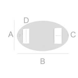 G0429 N Link oval argint 925 de 21x11mm 0.5mm 1 buc