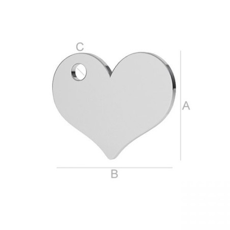 G1784-N-Charm inimioara argint 925 9.50x12mm 1 buc