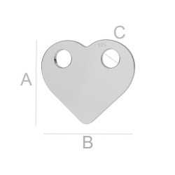 G2000-Charm/Link Inimioara Argint 925 12.80MM 0.50 grosime 1 buc