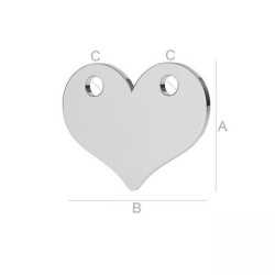 G0967-N-Link inimioara argint 925 10x12mm 0.5mm