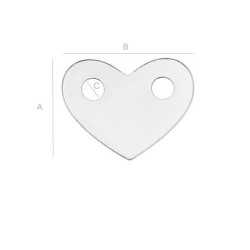 G0783 N Link argint 925 inimioara 10x12mm grosime 0.50mm