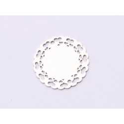 E0872 -N-Link Argint 925 Banut cu bordura 16.5x16.5mm, 0.50 mm