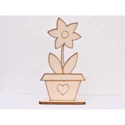 L229-Floare in ghiveci cu suport 15x8cm 1buc