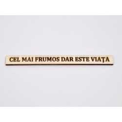 L134-Placuta din lemn personalizabila cu text 1.5x15cm 1buc L134-Placuta din lemn personalizabila cu text 1.5x15cm 1buc
