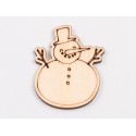 L1044-Figurina din lemn "Snowman " - 5.5x4.5 cm