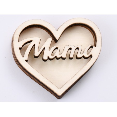 L510-Blank inima 3 straturi pentru licheni 4*4.5cm Mama -1 buc