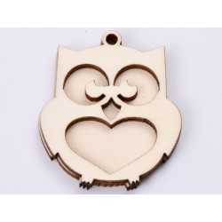 L532-Decupaj bufnita lemn doua straturi pt licheni 5.5x5cm L532-Decupaj bufnita lemn doua straturi pt licheni 5.5x5cm