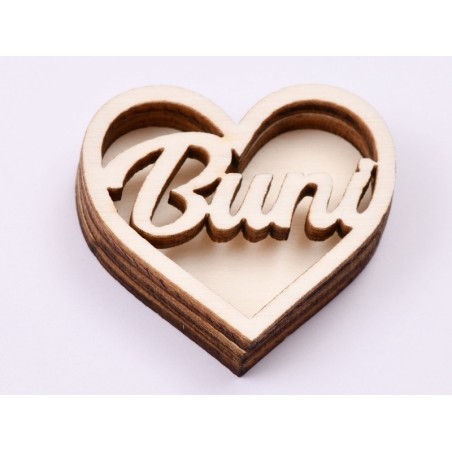 L572-Blank inima 3 straturi pentru licheni 4*4.5cm Buni -1 buc