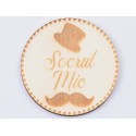 L622-Insigna lemn pentru evenimente "Socrul Mic" 5cm 1 buc