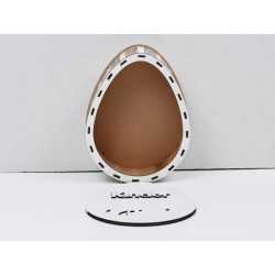 L659 -Cutie pentru bomboane cu capac din MDF alb 21x16 cm- 1 buc