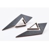 L688- Pereche cercei MDF model geometric 7x2 cm -1 pereche