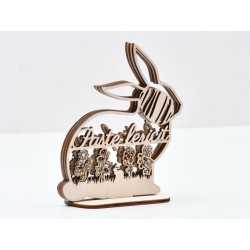 L703-Iepuras decorativ "Paste fericit" 3 straturi 15x13cm - 1 buc L703-Iepuras decorativ "Paste fericit" 3 straturi 15x13cm - 1 buc