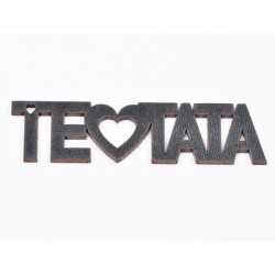 L706-Breloc din MDF negru "Te iubesc Tata" 8.5x2 cm - 1 buc L706-Breloc din MDF negru "Te iubesc Tata" 8.5x2 cm - 1 buc