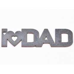 L708-Breloc din MDF negru "I love DAD" 8.5x2 cm - 1 buc L708-Breloc din MDF negru "I love DAD" 8.5x2 cm - 1 buc