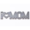 L709-Breloc din MDF negru "I love MOM" 8.5x2 cm - 1 buc