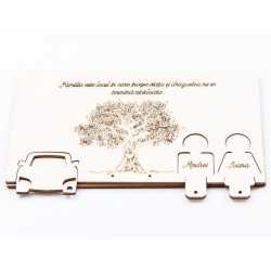 L712-Suport chei personalizabil cu brelocuri detasabile 24x15cm - 1 buc L712-Suport chei personalizabil cu brelocuri detasabile 24x15cm - 1 buc