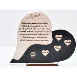 L713-Decoratiune personalizabila inima lemn " Mama" 25x20cm - 1 buc L713-Decoratiune personalizabila inima lemn " Mama" 25x20cm - 1 buc