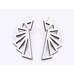 L729- Pereche cercei MDF model geometric 6x2 cm -1 pereche L729- Pereche cercei MDF model geometric 6x2 cm -1 pereche