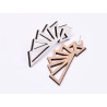 L729- Pereche cercei MDF model geometric 6x2 cm -1 pereche