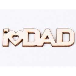L738-Breloc din placaj "I love Dad" 8x2.2 cm - 1 buc L738-Breloc din placaj "I love Dad" 8x2.2 cm - 1 buc