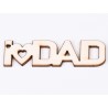 L738-Breloc din placaj "I love Dad" 8x2.2 cm - 1 buc