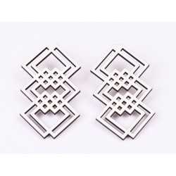 L753- Pereche cercei MDF model abstract 5x3 cm -1 pereche L753- Pereche cercei MDF model abstract 5x3 cm -1 pereche