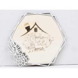 L757-Decoratiune lemn si MDF " Home ... " 27x25 cm - 1 buc L757-Decoratiune lemn si MDF " Home ... " 27x25 cm - 1 buc