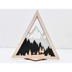 L759-Decoratiune lemn si MDF "Mountains " 17x16.5 cm - 1 buc L759-Decoratiune lemn si MDF "Mountains " 17x16.5 cm - 1 buc