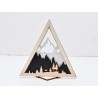 L759-Decoratiune lemn si MDF "Mountains " 17x16.5 cm - 1 buc