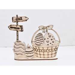 L760-Decoratiune lemn " Cos de Paste " 20x20cm - 1 buc L760-Decoratiune lemn " Cos de Paste " 20x20cm - 1 buc