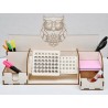 L779-Organizator birou din lemn cu calendar 40x15cm