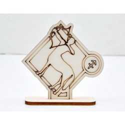 L786-Decoratiune lemn zodia Sagetator 10x10cm- 1 buc L786-Decoratiune lemn zodia Sagetator 10x10cm- 1 buc