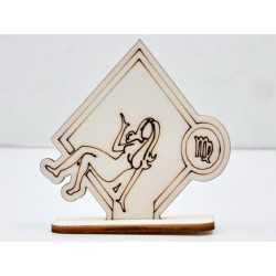 L791-Decoratiune lemn zodia Fecioara10x10cm- 1 buc L791-Decoratiune lemn zodia Fecioara10x10cm- 1 buc