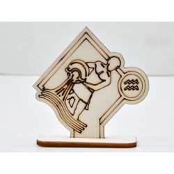 L793-Decoratiune lemn zodia Varsator10x10cm- 1 buc L793-Decoratiune lemn zodia Varsator10x10cm- 1 buc