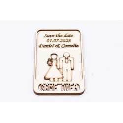 L803-Decoratiune lemn 3D "Save the date" 15x9 cm - 1 buc L803-Decoratiune lemn 3D "Save the date" 15x9 cm - 1 buc