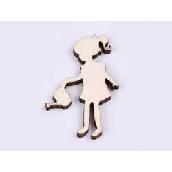 L811-Decoratiune lemn "Fetita cu stropitoare" 3.5x2.5 cm - 1 buc L811-Decoratiune lemn "Fetita cu stropitoare" 3.5x2.5 cm - 1 buc