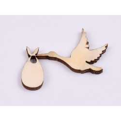 L812-Decoratiune lemn "Barza in zbor" 4x2.5 cm - 1 buc L812-Decoratiune lemn "Barza in zbor" 4x2.5 cm - 1 buc
