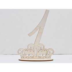 L822-Set 10 numere mese din lemn cu suport 22x16 cm - 1 buc L822-Set 10 numere mese din lemn cu suport 22x16 cm - 1 buc