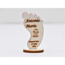 L823-Marturie botez "Talpita bebe" cu suport 6.5x3cm - 1 buc L823-Marturie botez "Talpita bebe" cu suport 6.5x3cm - 1 buc