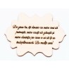 L829-Placuta decoratiune lemn "La multi ani" 13x10 cm - 1 buc