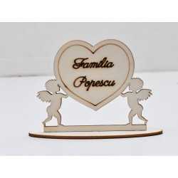 L832-Decoratiune lemn "Familia Popescu" 12x14 cm - 1 buc L832-Decoratiune lemn "Familia Popescu" 12x14 cm - 1 buc