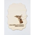 L834-Decoratiune lemn pentru licheni "Doamna Invatatoare" 20x15cm - 1 buc