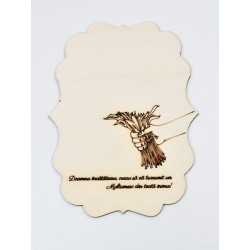 L834-Decoratiune lemn pentru licheni "Doamna Invatatoare" 20x15cm - 1 buc L834-Decoratiune lemn pentru licheni "Doamna Invatatoare" 20x15cm - 1 buc