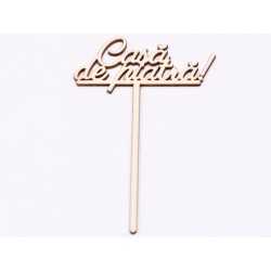 L835-Topper lemn "Casa de piatra" 15x10 cm - 1 buc L835-Topper lemn "Casa de piatra" 15x10 cm - 1 buc