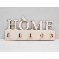 L844-Cuier chei din lemn "Home / bird" 30x11.5cm - 1 buc L844-Cuier chei din lemn "Home / bird" 30x11.5cm - 1 buc
