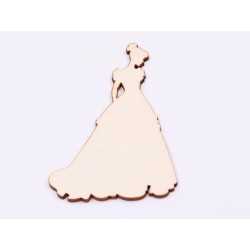 L865-Decupaj din lemn Printesa Aurora 10x7 cm - 1 buc