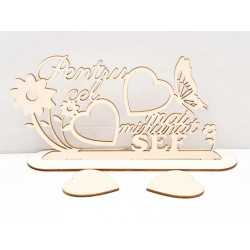 L939-Decupaj lemn "Pentru cel mai minunat Sef" pentru licheni sau fotografii 30x16cm 1buc